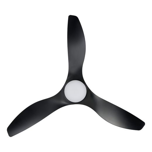 PORTSEA Mattschwarzer Deckenventilator und Licht