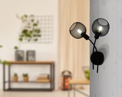 Vintage style living room wall lamp Wrington 1