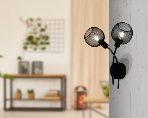 Vintage style living room wall lamp Wrington 1