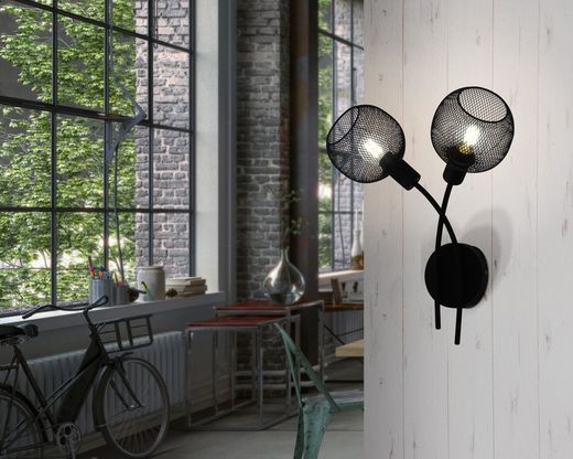 Vintage style living room wall lamp Wrington 1