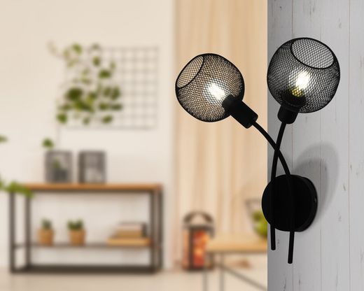 Vintage style living room wall lamp Wrington 1